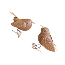 Ornement décoratif exquis en métal, 2 pièces, oiseau décoratif