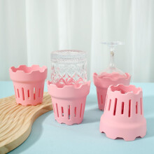 4 Pack Silicone Water Bottle Drying Rack for Kitchen Countertop, Faster Drying Cup and Sports Bottle Stand