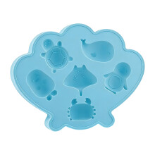 6 Cavities Marine Creature Ice Tray Silicone Molds for-Blue