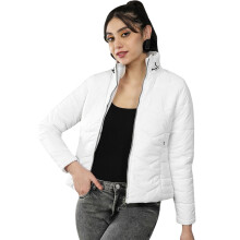 Freehand Dames Witte Effen Regular Puffer Jacket