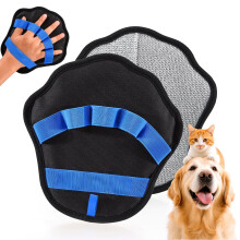 Interaktiver Fellpflegehandschuh, komfortable Massage und-Blau