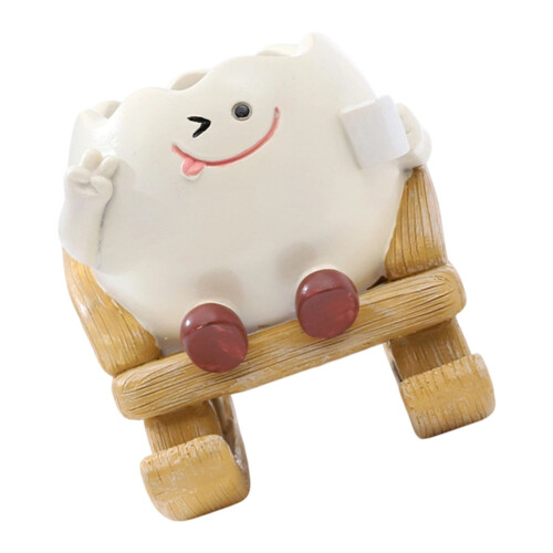 Happy Faces Rocking Planter Drainage Hole Included-drink tea
