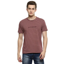Hummel YouRe Enough Herr Regular Fit Crew Neck Randig Casual T-shirt - Xl Bourgogne