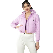 Freehand Dames Roze Effen Korte Puffer Jas