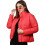 Freehand Dames Rood Effen Regular Puffer Jacket 1