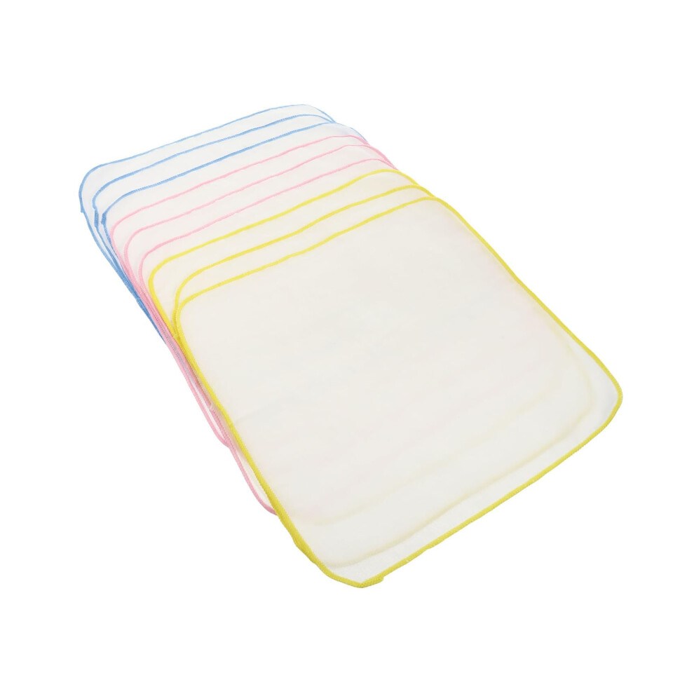 9Pcs Muslin Burp Cloths for Boys, Soft Absorbent Cotton Baby Washcloths Set, Reusable Square Towels