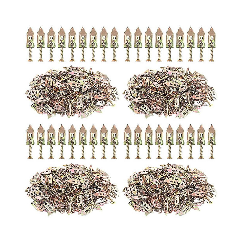 200X Drywall Self-Drilling Anchors With Screws,Hollow-Wall Anchor Kit With Screws,Suitable For Wall Insulation Board 4711315300834