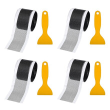 4Pc 50M Shower Drain Hair Catcher Self-Adhesive Floor Drain Stickers Disposable Mesh Sink Strainer Filter for Bathroom