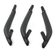 Inner Door Pull Handle Trim Cover 51417292243 51417292244 for - X5 X6 F15 F16 RHD 2014-2018 3PCS (Black)