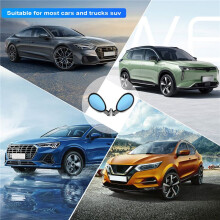 California Style Left & Right Car Classic Retro Door Wing Side Mirror Rearview Vintage Matte Universal Carbon Fiber