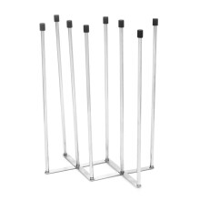 Retractable Bottle Drying Rack with 8Pole Foldable Design, NonSlip Space Saving Cup Drainer Stand for Countertop