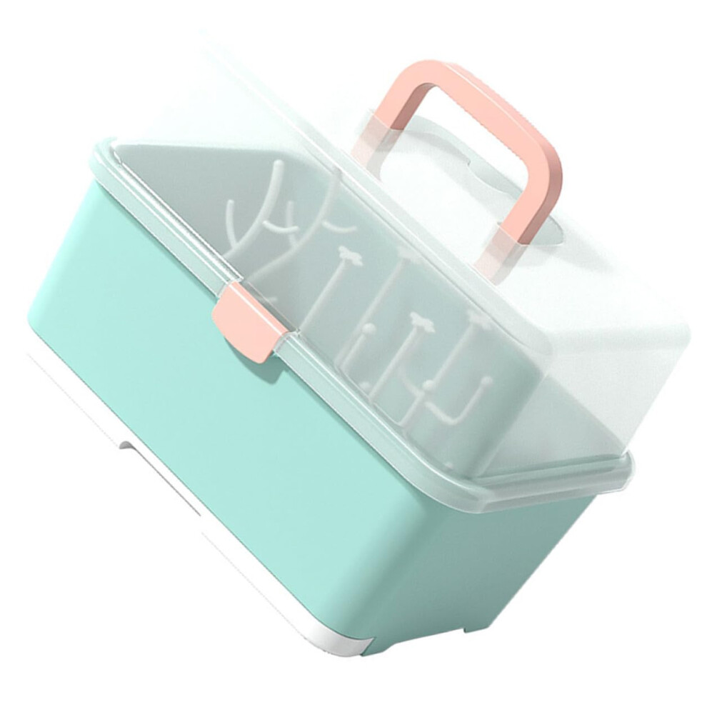 Baby Bottle Drying Rack with Cover and Detachable Drip Tray, Dustproof Space Saving Organizer for Feeding Bottles and Utensils