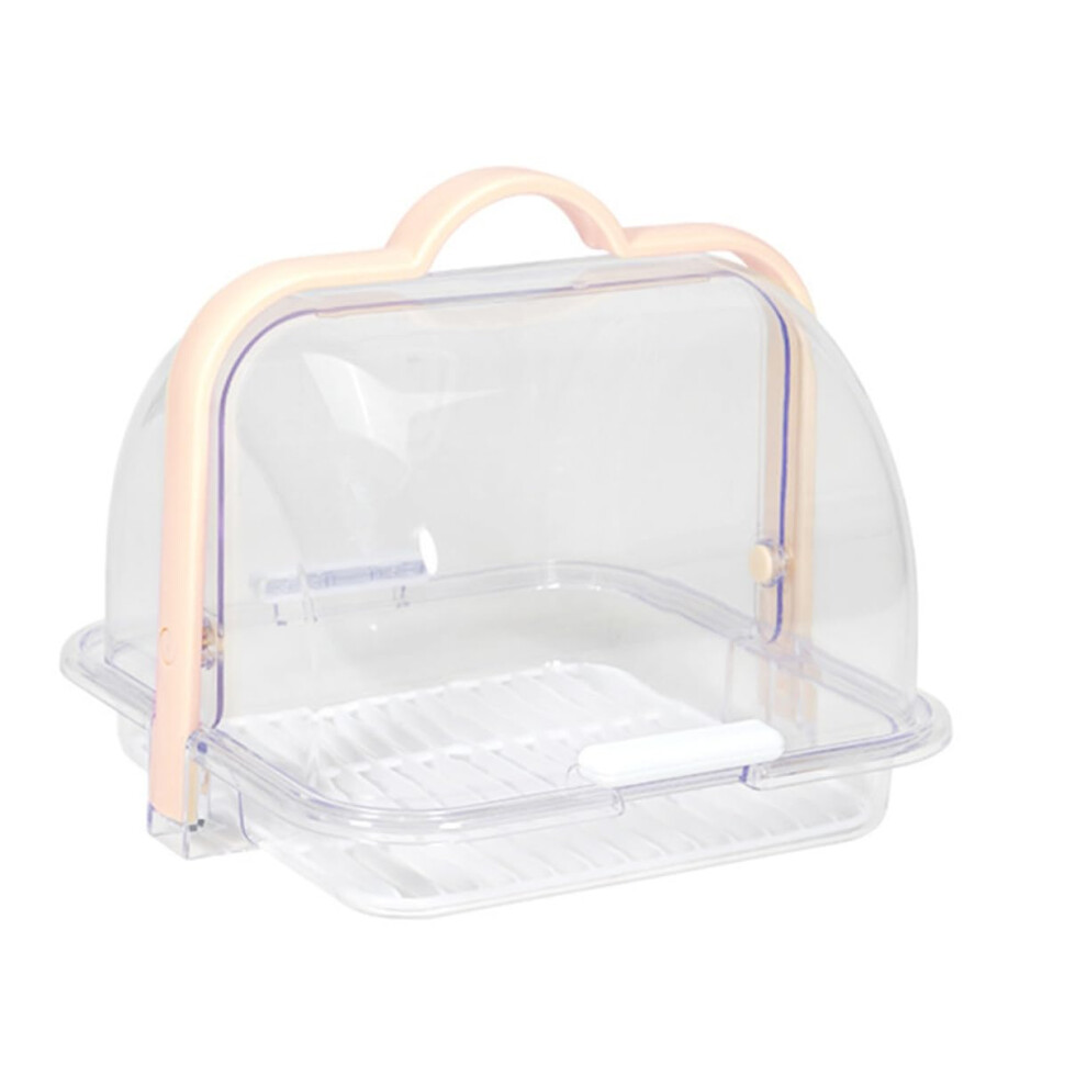 Baby Bottle Drying Rack And Milk Bottle Organizer With Drain, Handle, Compact Countertop Design Beige