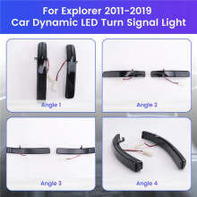 For Explorer 2011-2019 Car Dynamic LED Turn Signal Light Rearview Mirror Light Indicator
