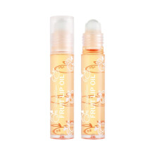Hydrating Lip Oil Roller for Deep Moisturizing, Nonsticky Clear Gloss Balm with Fruit Scent 3ml