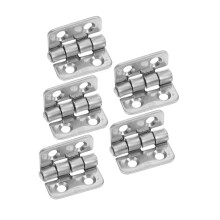 5pcs Polished Stainless Steel Cabinet Door Hinges, Soft Close, Durable and Elegant Finish