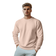 Reguliere Effen Sweatshirt (1M-Twss-R0003-Pcy3_Roze Klei_M)