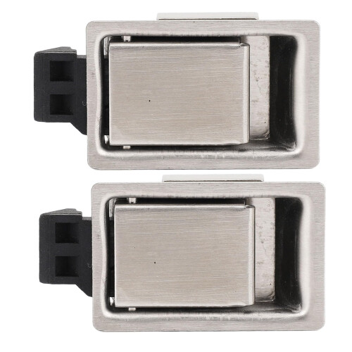 Stainless Steel Paddle Handle Latch Pair, Secure Flush Mount Toolbox Latch for RV Boat Trailer Cabinets 2