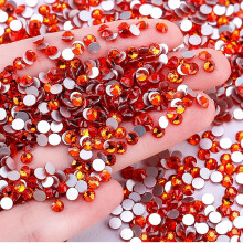 1440Pcs Resin Rhinestones SS20 Flatback Jelly Stones for Nail Art Crafts, Transparent AB Orange