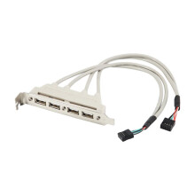 MainBoard 4 Port USB 2.0 to 9 Pin Header Bracket Extension Cable