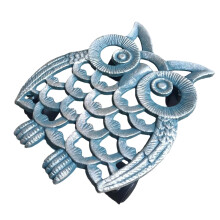 Decorative Owl Shape Flower Pot Stand Retros Color-vintage blue