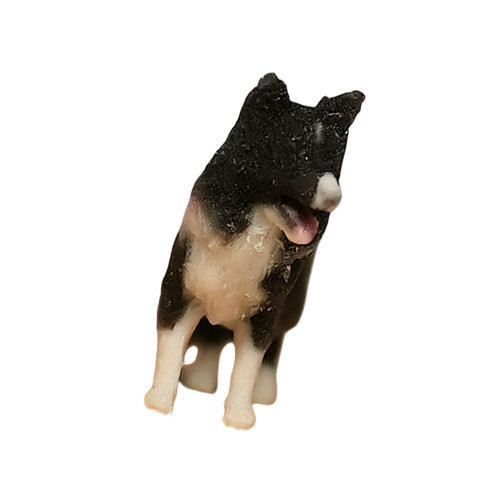 Delicate 3D Printed Miniature Pet Statue Resin-Border Collie