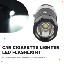 1pcs Led flashlights Car Cigarette Lighter led Rechargeable Flashlight