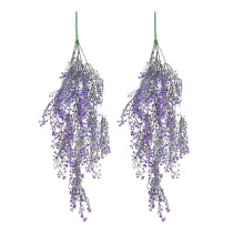Handcrafted Artificial Willow Vine Wall Hanging For-Purple