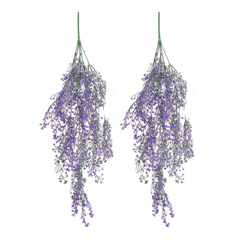 Handcrafted Artificial Willow Vine Wall Hanging For-Purple