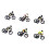 6/12Pcs Miniature Biking Men Statue Tiny Plastic Cyclist-6 1