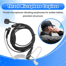 Keelmicrofoon Trillingen Headset Oortelefoon voor Tweewegradio Uv-5R Uv-82 Uv-B6 Bf-888S Walkie Talkie-Oortelefoon