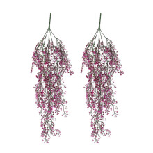 Easy Install Faux Green Vine Wall Hanging Decoration-red