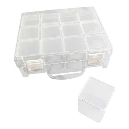 12 Compartment Bead Organiser Clear Plastic Bead Storage Box