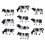 10Pcs Simulation Cattle Statues 1:87 Scale Tiny ABS Cow-A 1