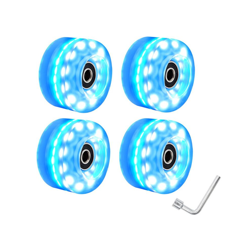 4 Roller Skate Wheels 58Mm X 32Mm Luminous Quad Roller Skateboard Wheels Outdoor Roller Skates Light Wheels 6031902517222