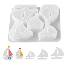 Artistic Love Themed Sailboats Mould For Epoxy Soap And Plasters