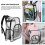Heavy Duty Clear Backpack,Security Transparent School Backpack,See Through Bookbag For Work, Security Check And Travel 2