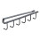 Under Cabinet Hooks Kitchen Storage Organizer, NoDrill Iron Rack with 6 SpaceSaving Hanging Hooks (Black) 1