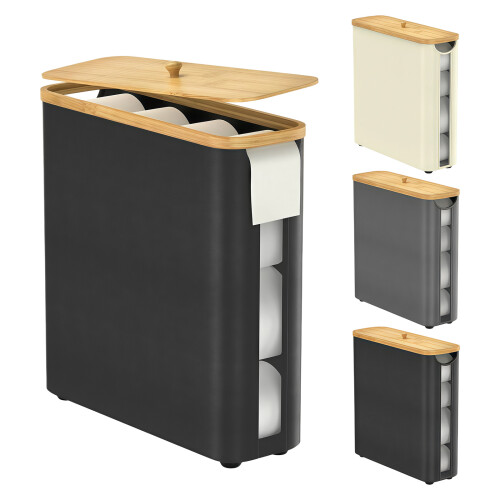 Space Saving Toilet Paper Dispenser With Nonslip-Light Grey 2