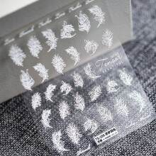 5D Nail Art Stickers with Realistic Texture, SelfAdhesive Winter Snowflake and Knit Sweater Design (TS256)
