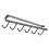 Under Cabinet Hooks Kitchen Storage Organizer, NoDrill Iron Rack with 6 SpaceSaving Hanging Hooks (Black) 2