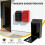 Metal Donation Box with Practical Lock Safe Drop Box for-Black 5