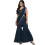 Libas Damers Ren Georgette Saree (34731_Blå) 1