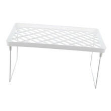 Folding Makeup Organizer Shelf with MultiTier Storage Rack for Bathroom and Bedroom, SpaceSaving Plastic Design