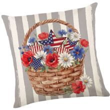 Festlicher 45 cm großer Kissenbezug mit 4. Juli-Motto,-3