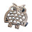 Support de jardin élégant à motifs de hibou, support de-bronze 1