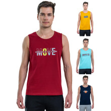 Lux Cozi Tryckt Rundhalsad Tank Top För Män_Cozi_2111_Mn_Mst_Nb_Plblu_Xxl_4Pc