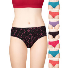 Lux Cozi For Her 100% Cotton Hipster Panty Set Voor Vrouwen_602_Pty_Ast_75_8Pc