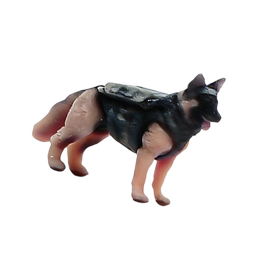 Delicate 3D Printed Miniature Pet Statue-German Shepherd Poli