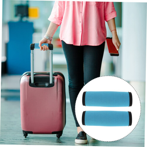 2pcs Neoprene Luggage Handle Wraps Comfortable Cushioning Grip Durable Travel Bag Handle Protector 2